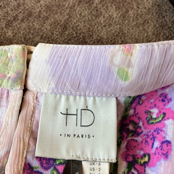 HD in Paris Anthropologie sheer gauze dress size 6 - Picture 7 of 8